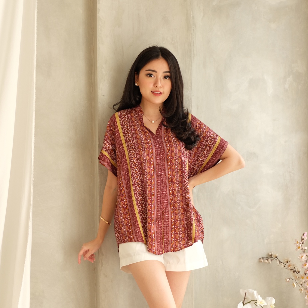 Mossy Batik Diora Top - Atasan Pakaian Wanita