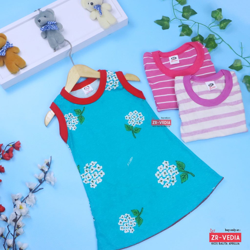 TERMURAH Daster Yukensi uk 1-2 Tahun / Anak Perempuan Yukensi Kaos Baju Daster Edo Meylan Harian