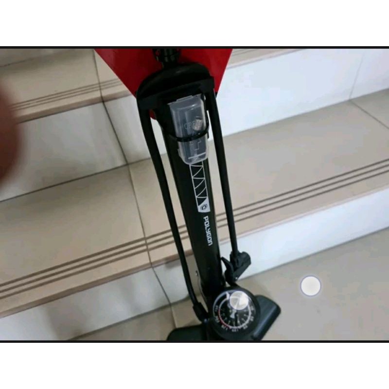 pompa ban angin Polygon Steel STX 160 Psi dual head floor pump bike high pressure tekanan tinggi bisa dop pentil  presta schrader bisa sepeda mtb roadbike balap road bike motor mobil