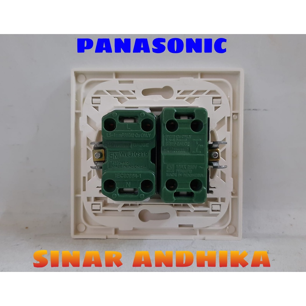 SAKLAR + STOP KONTAK UNIVERSAL PUTIH STYLE E PANASONIC WESJ 78029W 3119