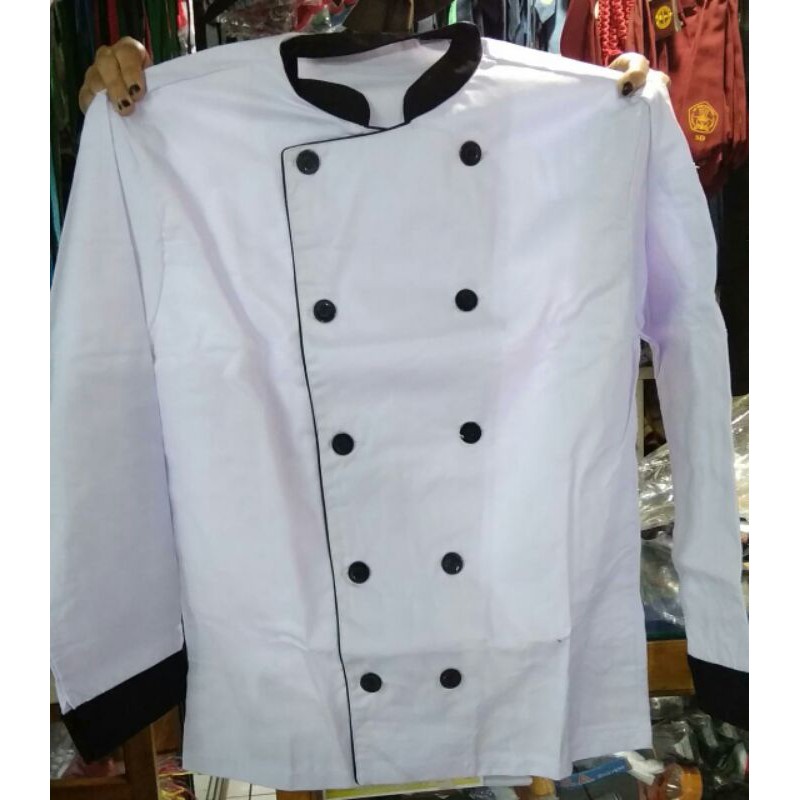 KEMEJA CHEF JUNA / KEMEJA KOKI / BAJU KOKI / BAJU CHEF / KEMEJA CHEFS / EFRON CHEF / TOPI CHEF