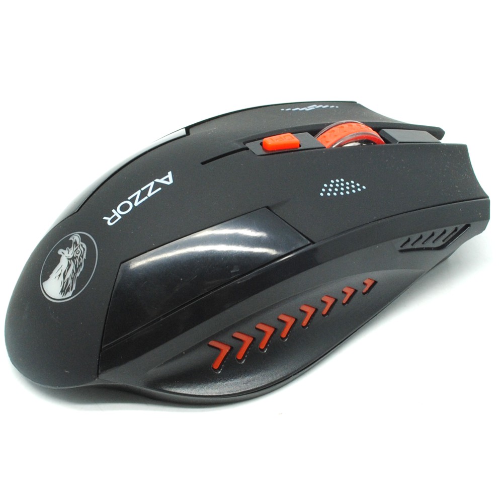 Azzor Mouse Gaming Wireless Rechargeable USB 2400 DPI Mouse Tanpa Kabel 2.4Ghz Wireless