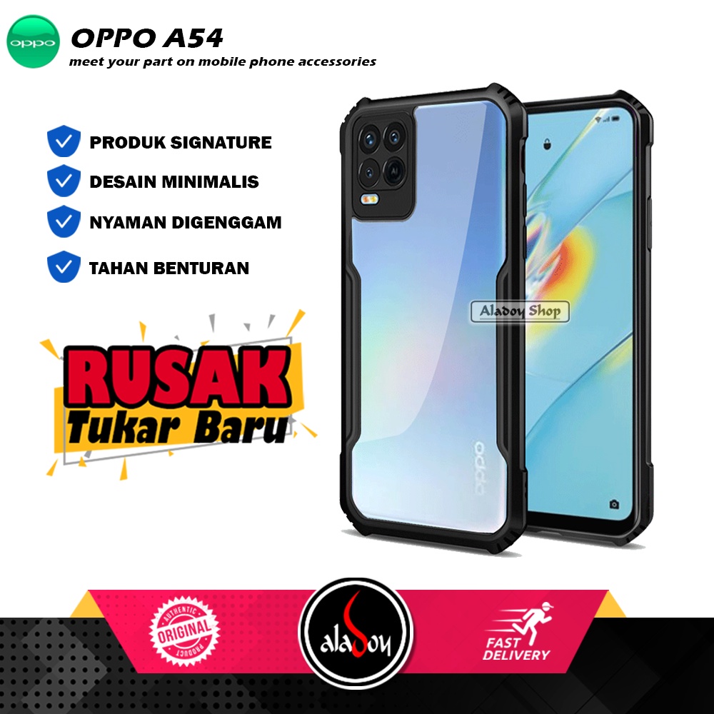 Case Oppo A54 Armor Fusion Shockproof Transparent Premium Casing