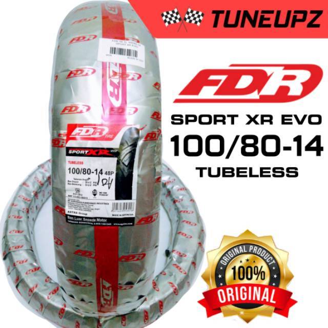 FDR SPORT XR EVO 100/80-14 BAN TUBELESS MATIC RING 14 HONDA VARIO BEAT SCOOPY GENIO SPACY PCX ADV MI