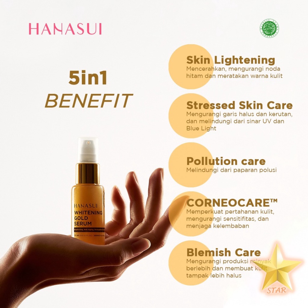 ORIGINAL HANASUI SERUM WAJAH VITAMIN C / COLLAGEN / ANTI ACNE / WHITENING GOLD 20 ML