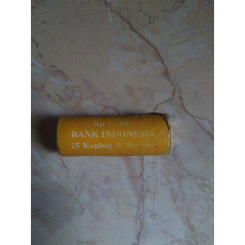 Uang Koin Kuno Asli Rp 50 Gambar Burung Kepodang Roll