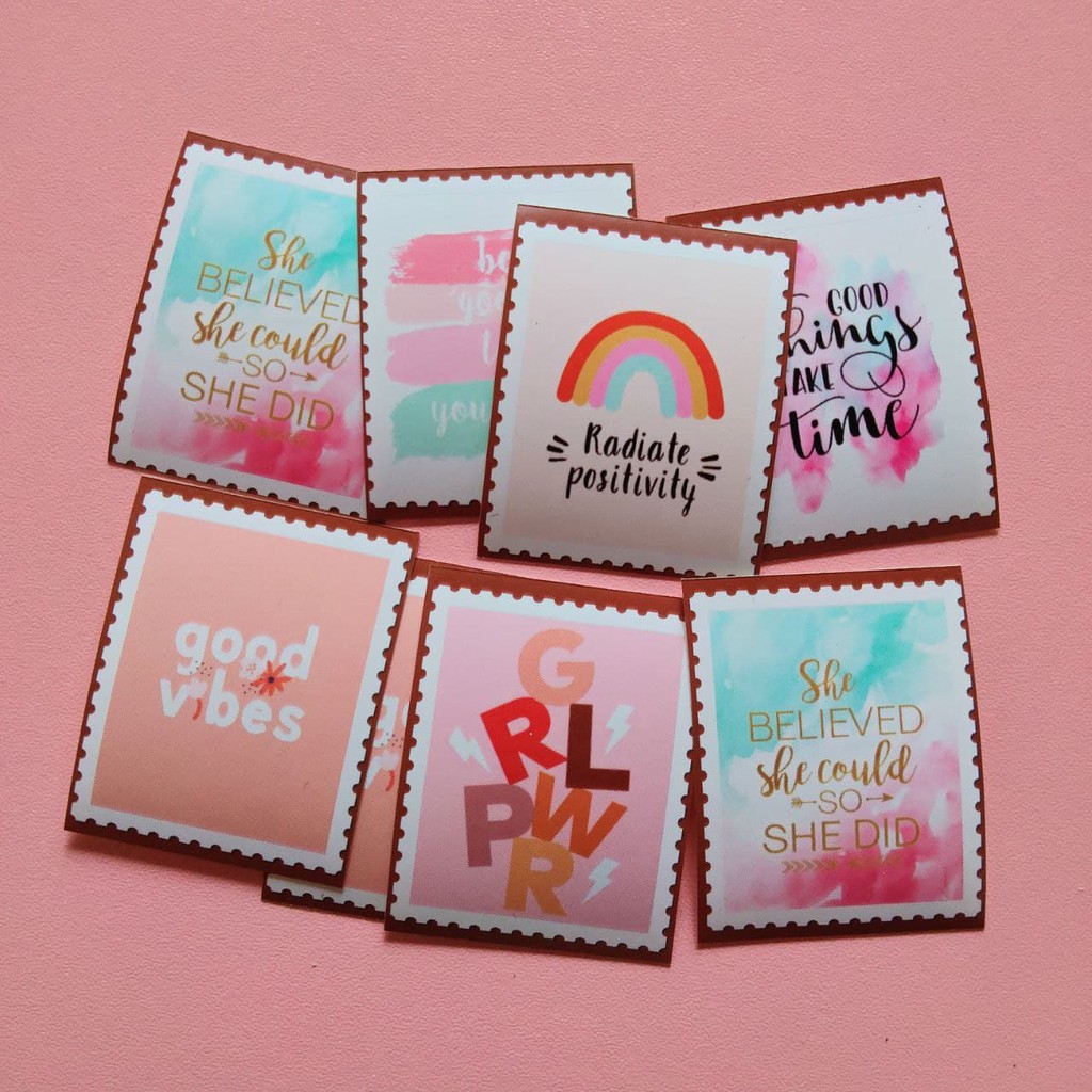 

Sticker Scrapbook Aestetic Vintage Gaya Perangko - Quote by giftproject.id