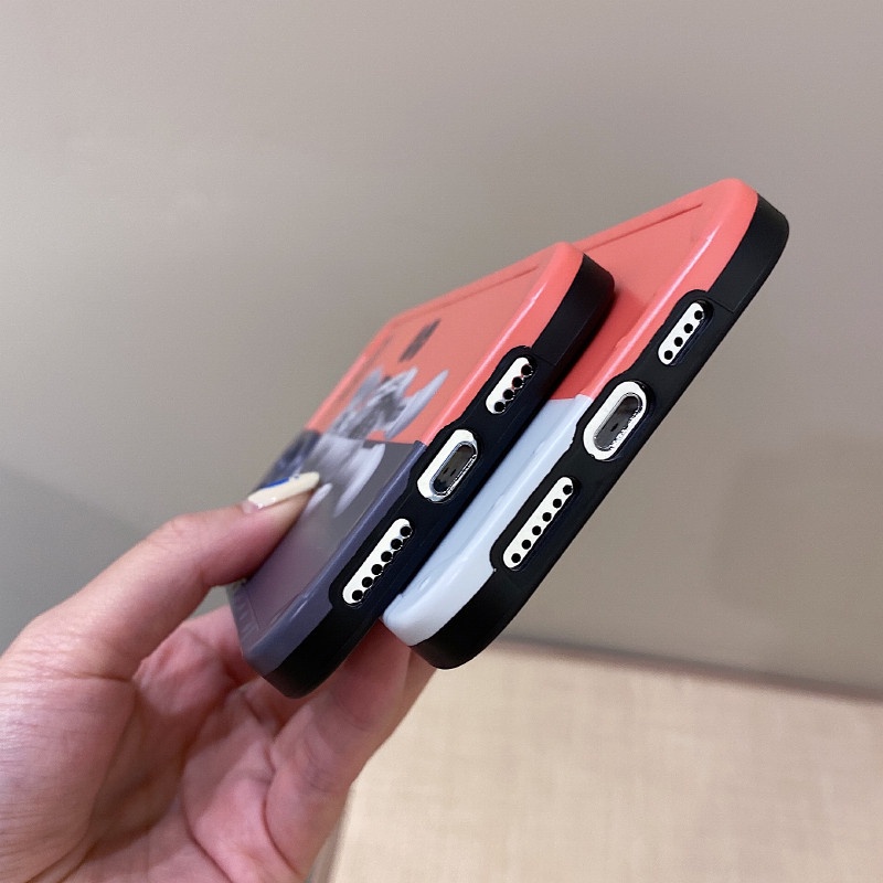 IPHONE Papan Warna Ganda Dalam Casing Ponsel Motif Beruang Cocok Dengan Iphone12 13 11 Pro Max X Xs Max Xr Djh7