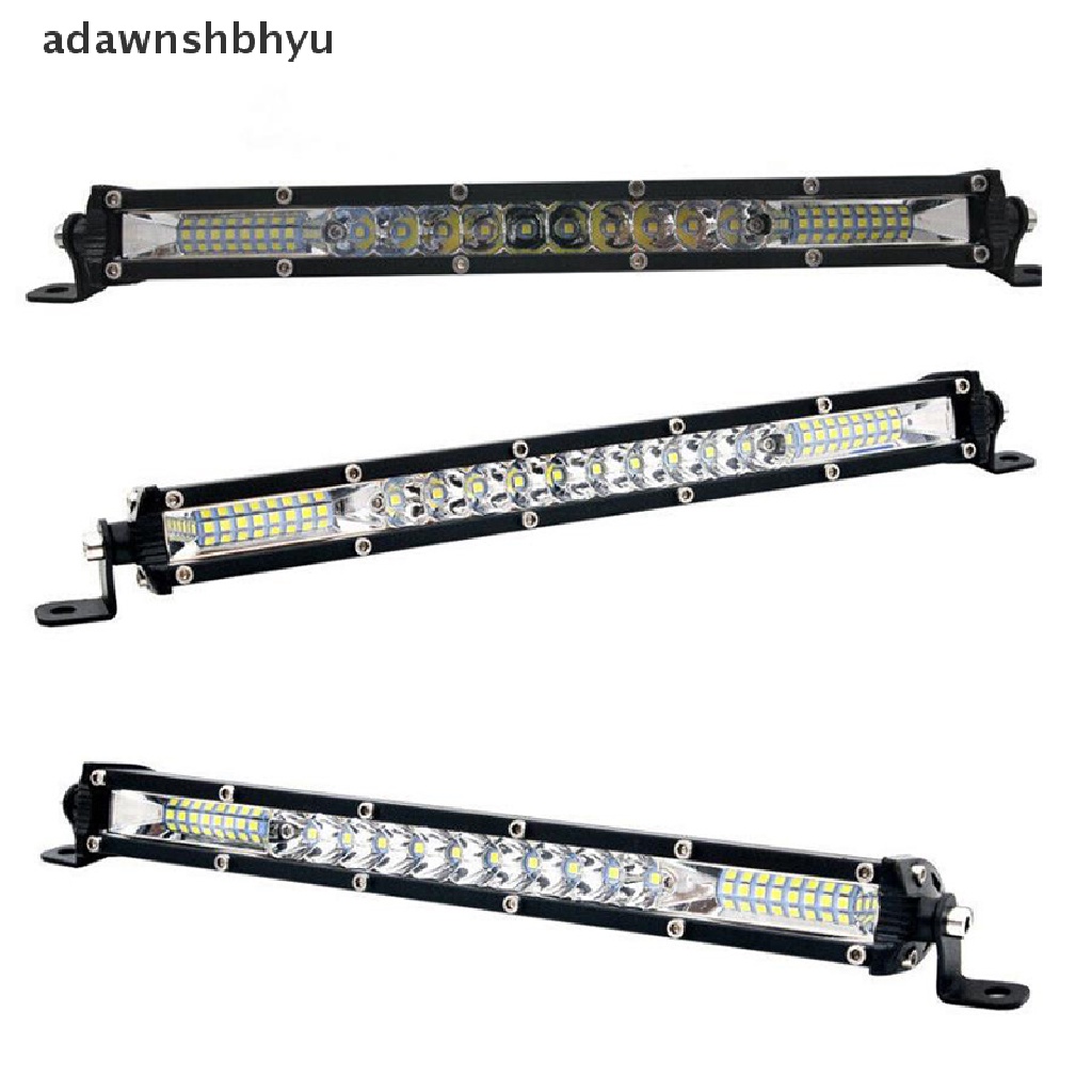 Adawnshbhyu Slim 10inch Lampu LED Bar Spot Flood Combo Work SUV Boat Offroad Driving ATV 4WD