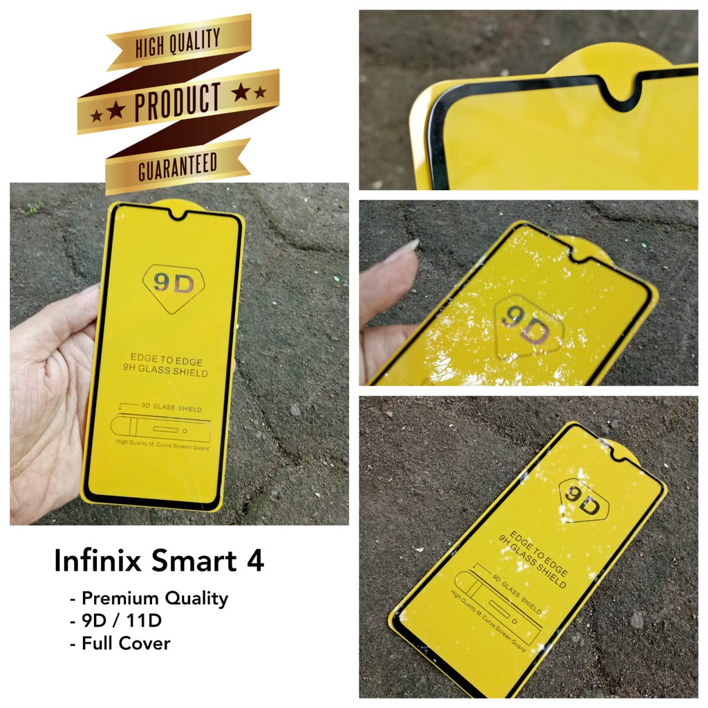 Tempered Glass 9d Infinix Smart 4 5 6 Full Cover 11d Premium Quality