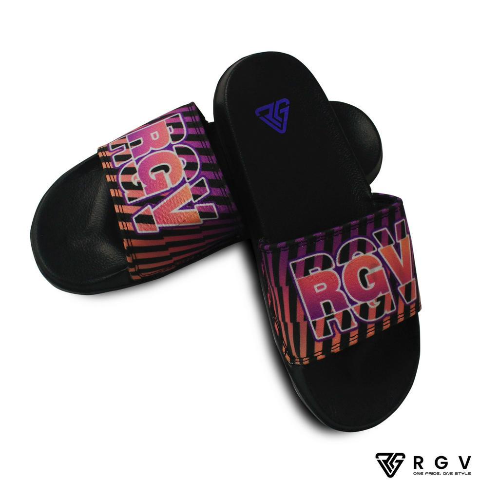 RGV - SANDAL PRIA DAN WANITA SLIDE SLIP ON SENDAL ANTI LICIN RINGAN SELOP STRIPEE PURPLE