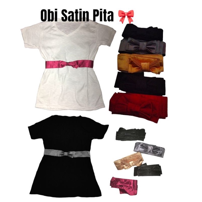 AZ BISA COD Obi Sabuk Ikat Pinggang Satin Pita Kebaya Dress Baju