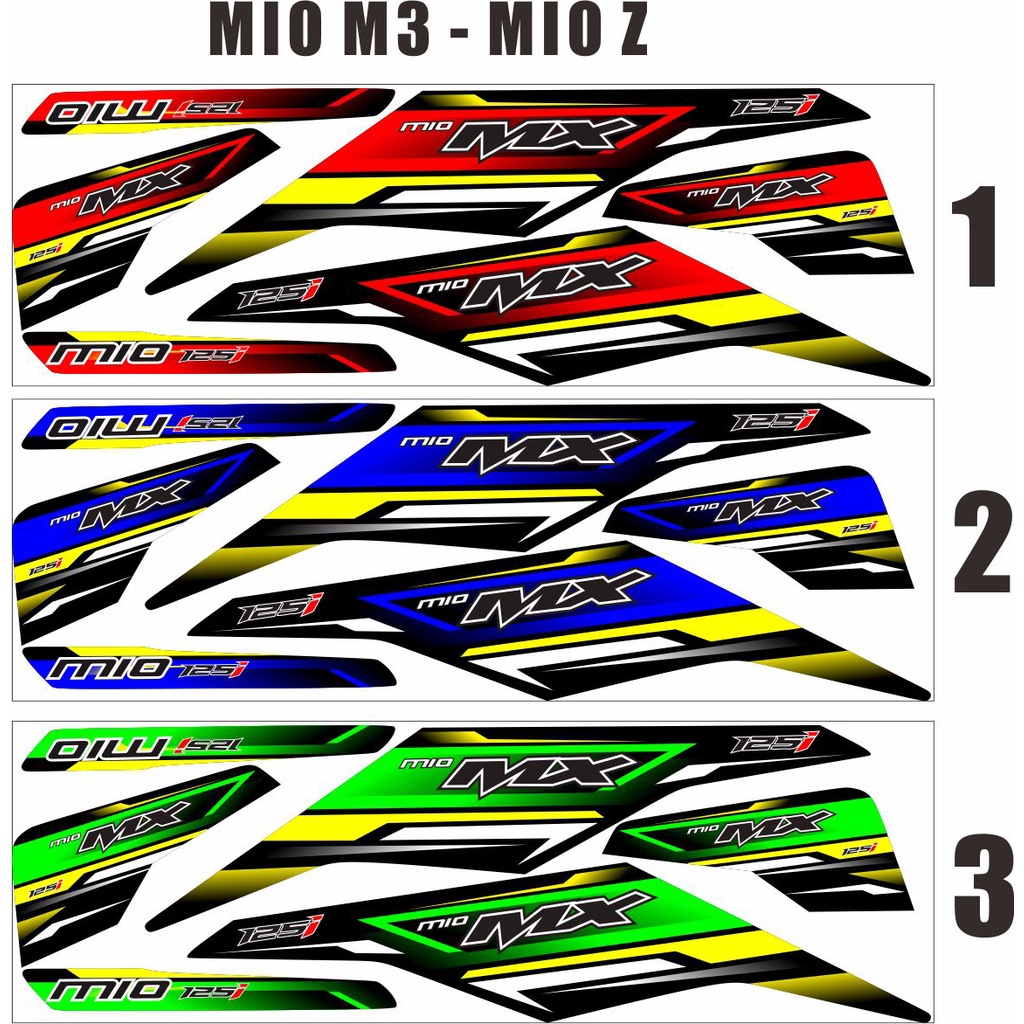STIKER MOTIF STRIPING VARIASI MIO 125/ MIO M3/ MIO Z/ STIKER MIO M3/STICKER MIO 125/ STICKER/ VARIAS