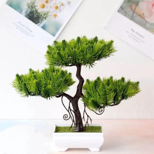 Grosir - T823 Tanaman Hias Bunga / Tanaman Bunga Plastik / Tanaman Ornamen / Bunga Dekorasi Rumah-Hijau