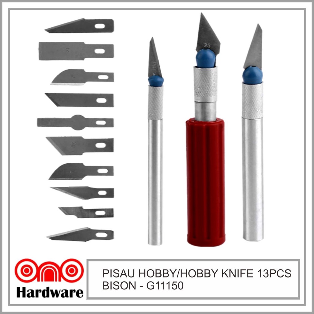 

Pisau hobby/hobby knife 13 pcs Bison -g 1150