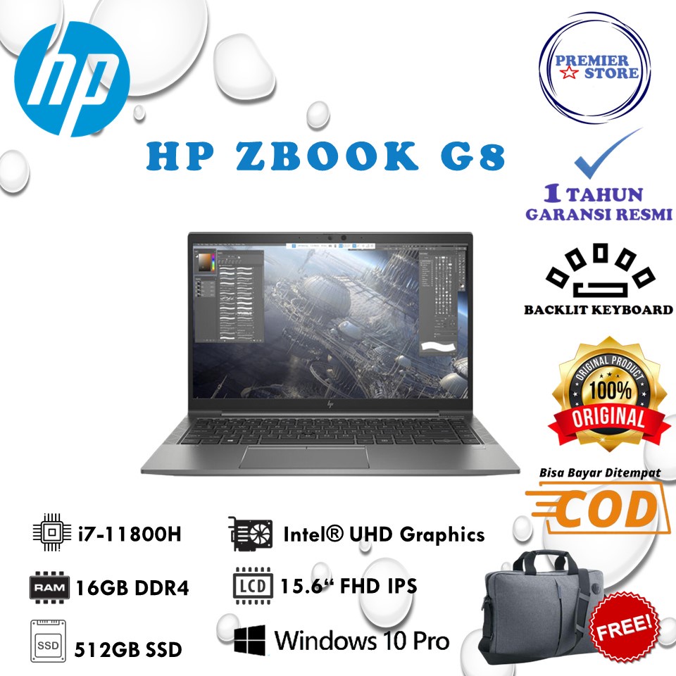 HP Zbook G8 i7-11800H 16GB 512GB SSD 15.6"FHD IPS WIN PRO