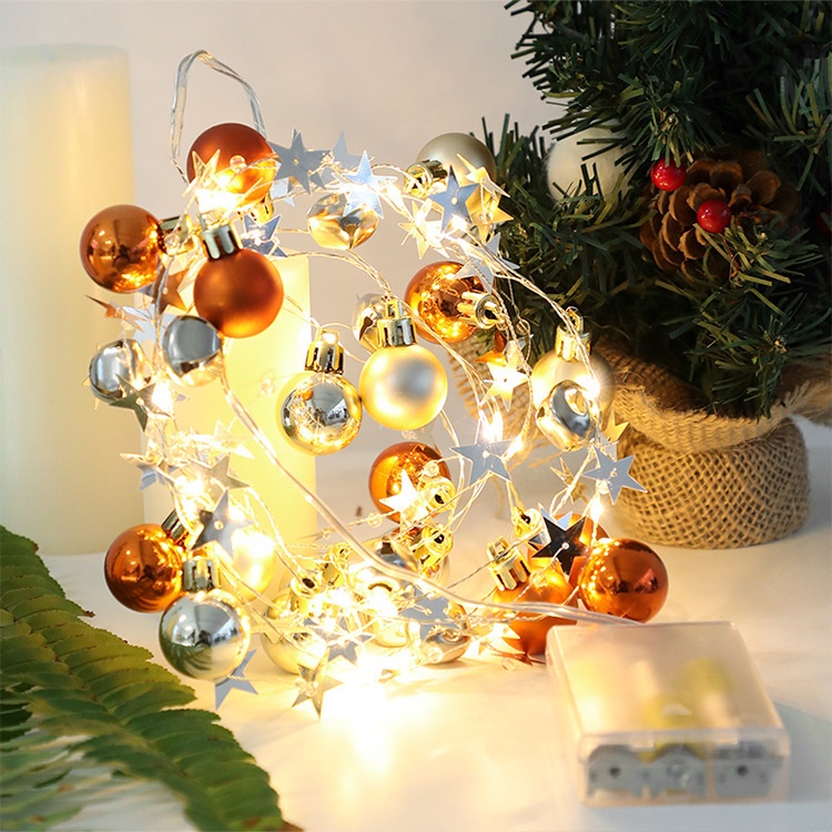 [ 2M Christmas Ball Star Light String Decoration for Home Wedding New Year Party Xmas Festival Party ]