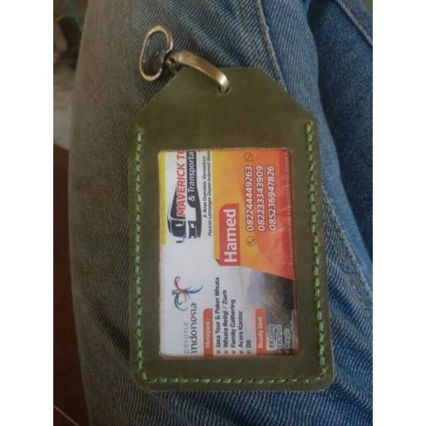 id card holder kulit sapi asli