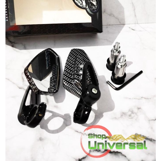 SPION JALU LIPAT BAR END TRIOVAL OVAL CARBON KARBON CNC UNIVERSAL shopun21 Ayo Beli