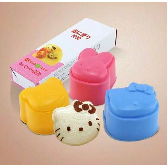 Cetakan Nasi / Rice Mold / Bento 3 in 1 Karakter (1 set isi 3 )