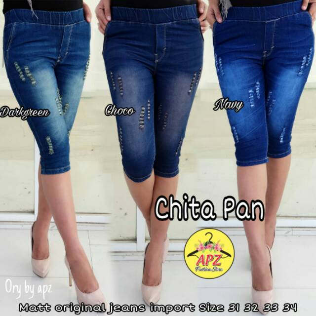CHITA PAN celana pendek jeans import ORIGINAL by APZ store (uk 31-34)