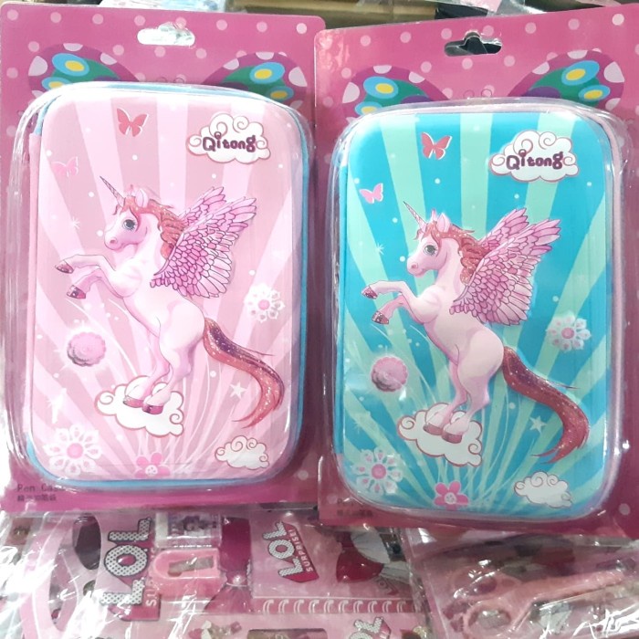 

Kusus Hari Ini Case Tempat Pensil Anak Model Smiggle Motif Unicorn Pink & Blue Berkualitas