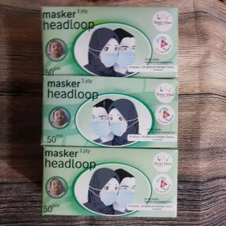 COD - Masker Bedah Karet Headloop Onemed / Masker Jilbab