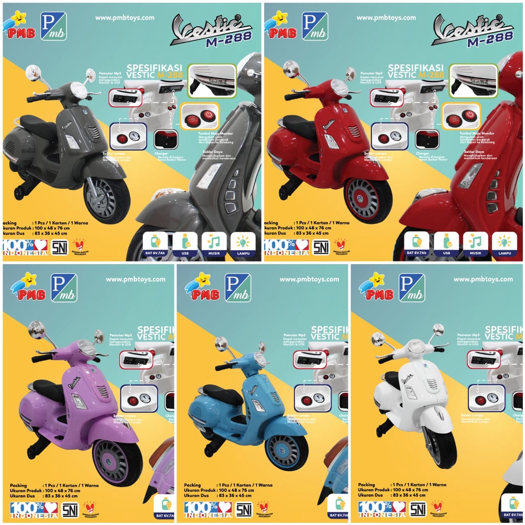 Bazar Sepeda - Sepeda Motor Accu Aki Anak PMB M 288