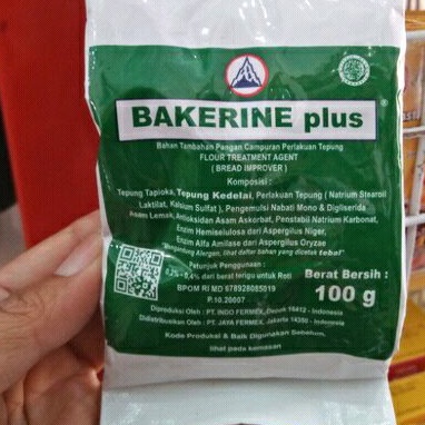 

Bread Improver Bakerine Plus 100 Gr pengembang dan pelembut roti