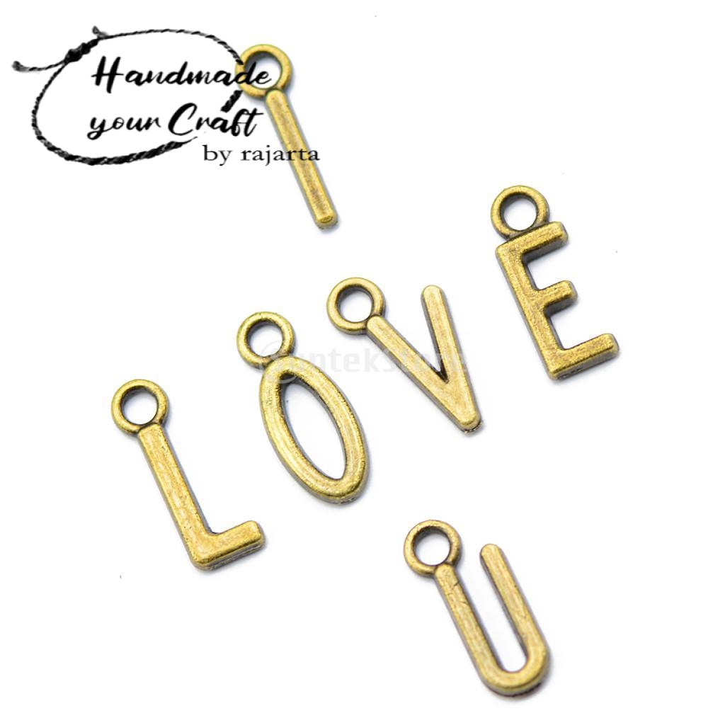 7.7 BIG SALE 1Pcs Charm Letters Metal Alphabet Bronze