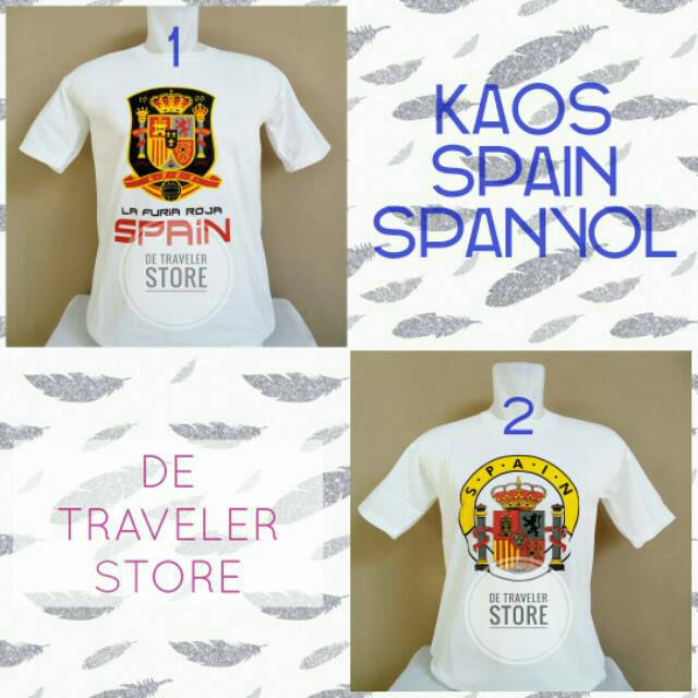 Kaos Souvenir Negara Spanyol / Baju Eropa Oleh-oleh Spain Murah