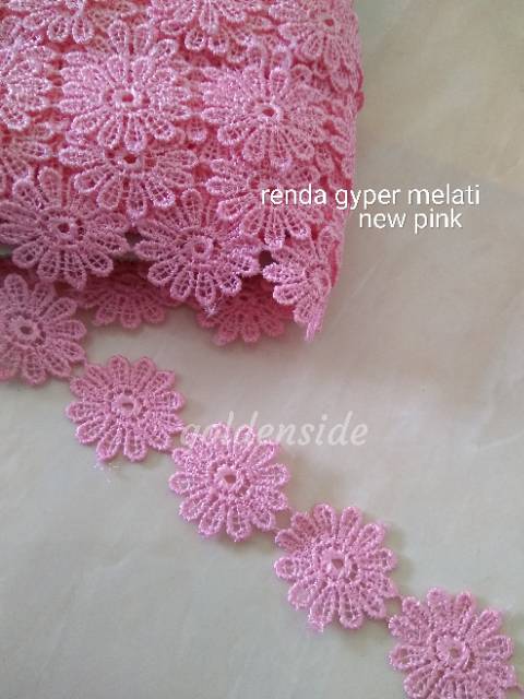 Renda giper melati lebar 2,5cm / Renda gyper melati / Renda melati per yard