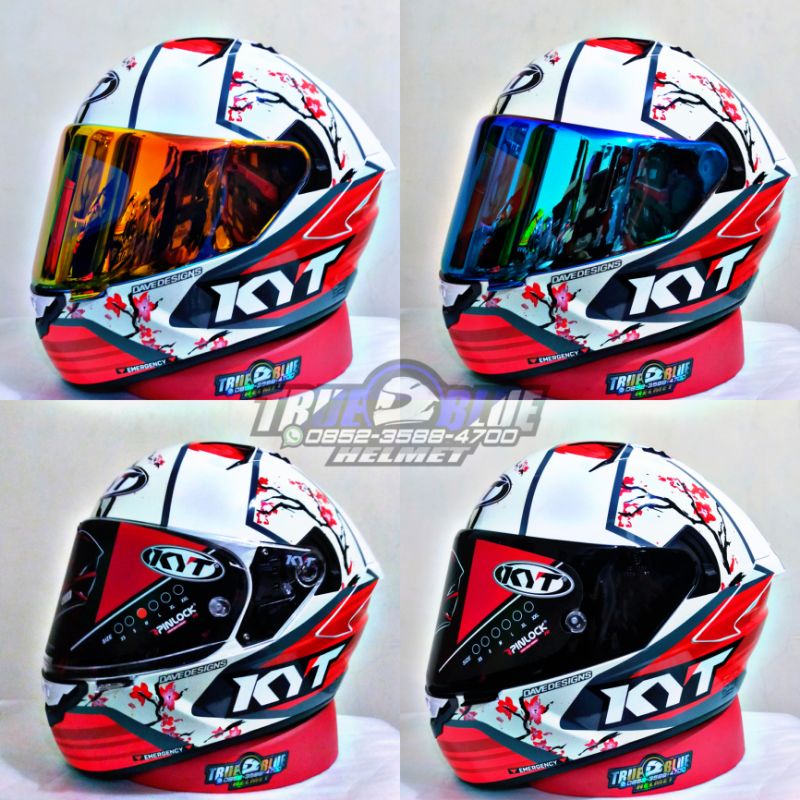 Helm KYT NFR Xavi Fores Sakura Paket Ganteng
