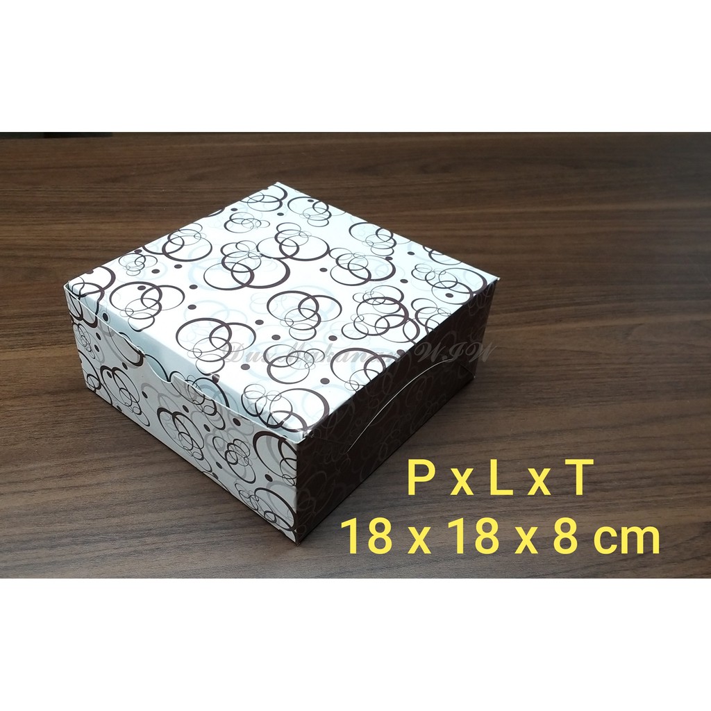 

DUS KUE / DUS SNACK / DUS NASI / DUS MAKANAN 18-18 COKLAT/MERAH