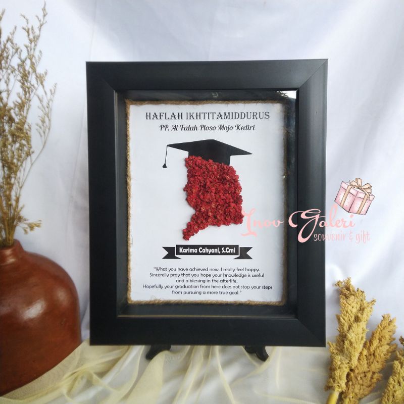 KADO WISUDA / KADO UNIK / KADO KELULUSAN / EDELWIS IN FRAME