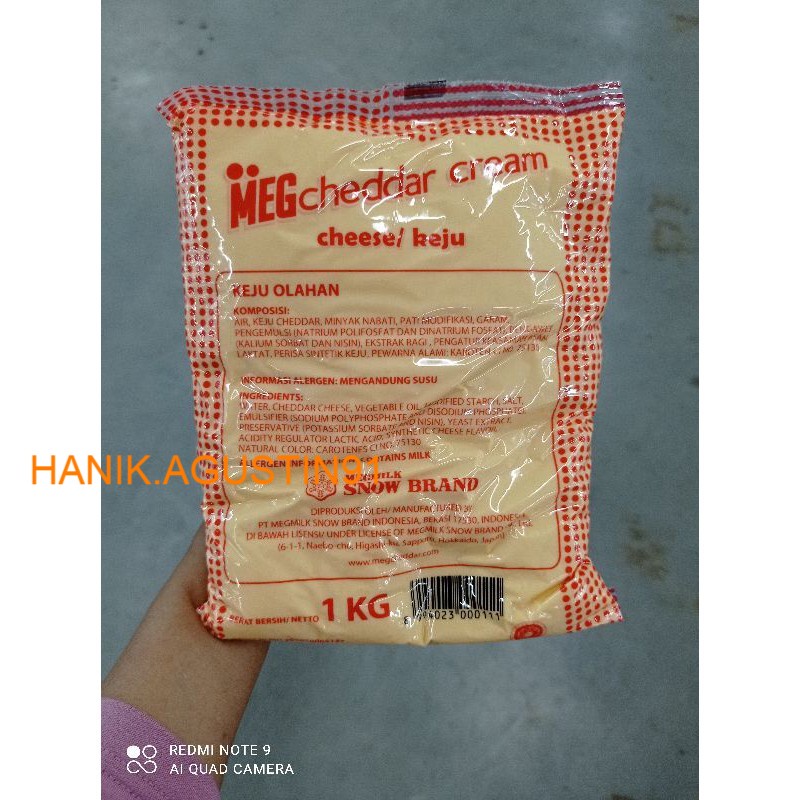 

Meg Cheddar Cream Cheese 1 KG