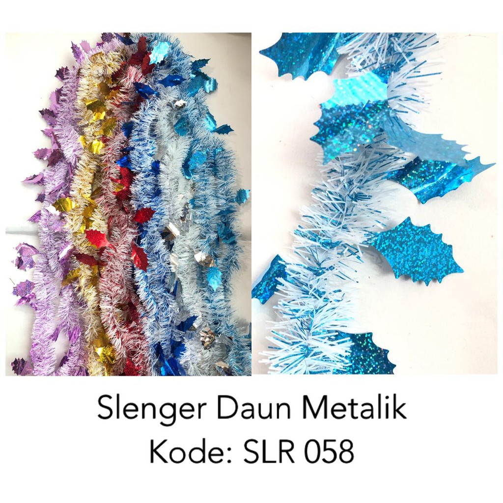 Slinger Daun Metalik /Slinger Ultah /Dekorasi