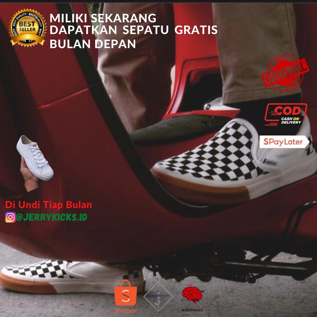 Slip On CHECKBOARD Nobrand Original 100%