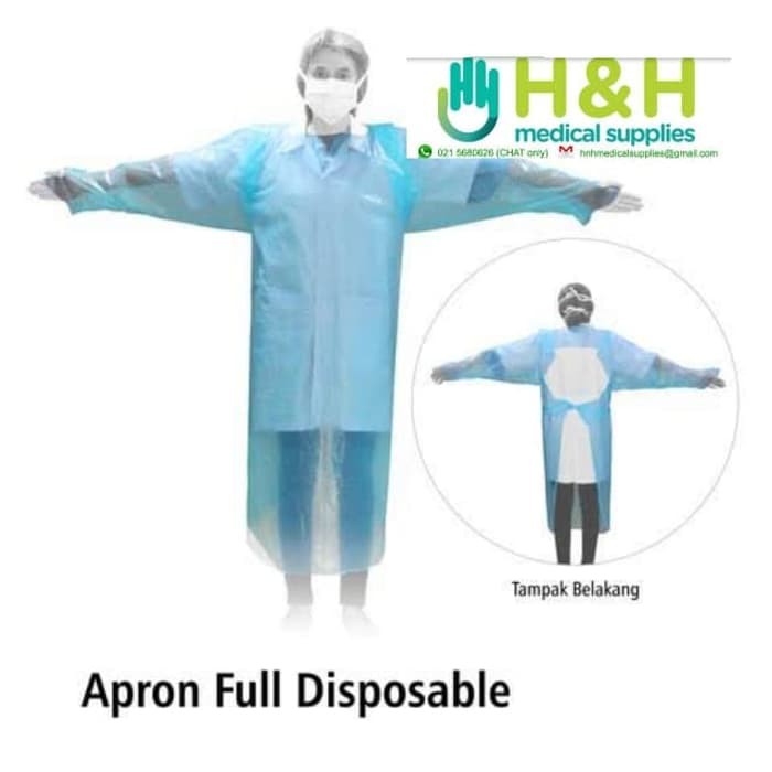 Apron Plastik Lengan Panjang