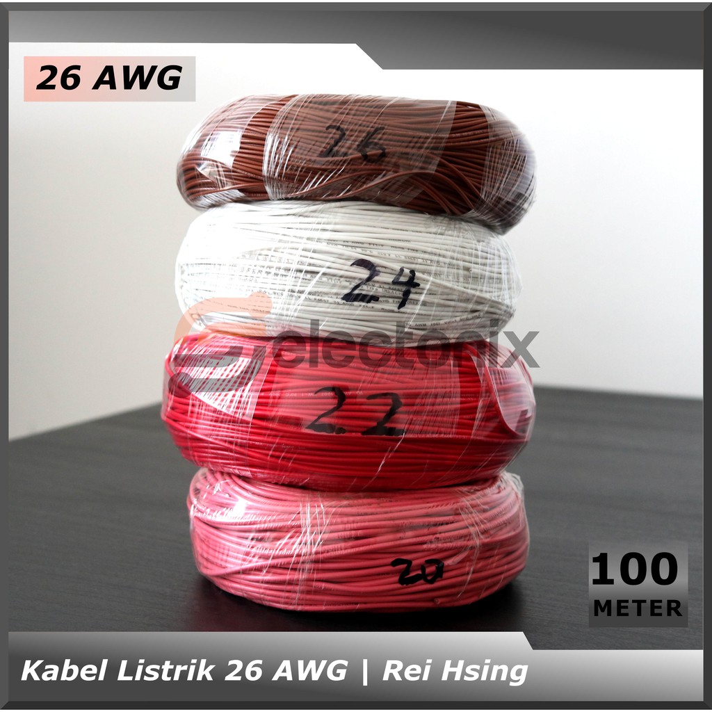 Kabel Listrik 26 AWG | Rei Hsing UL1007 [100m]