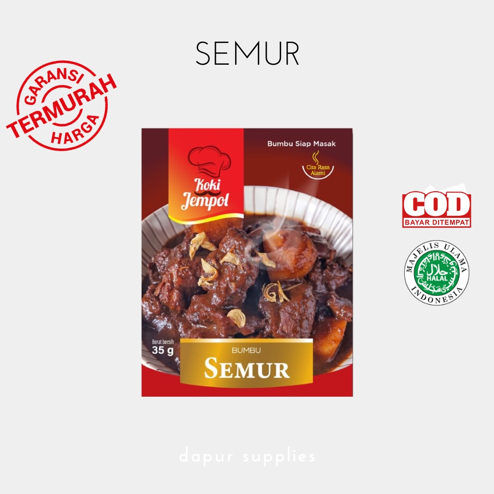 Semur Bumbu Masak 35gr / Bumbu Instan Semur / Bumbu Siap Masak Koki Jempol