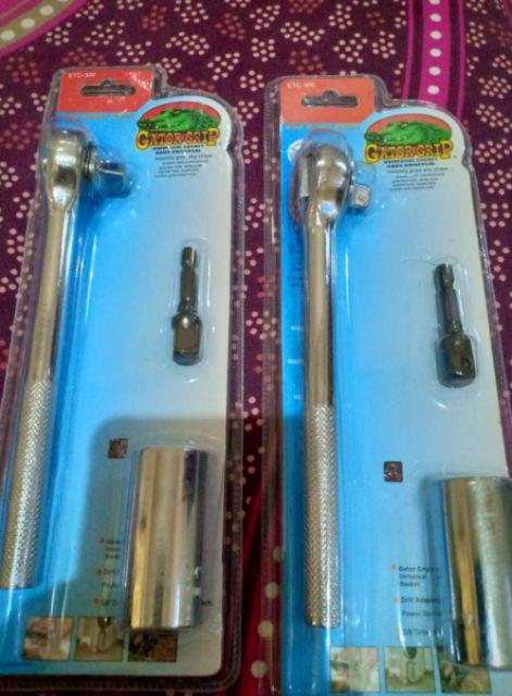 New Gator Grip Kunci Shock Pas Super Gator Grip Universal Socket All In One Js 147