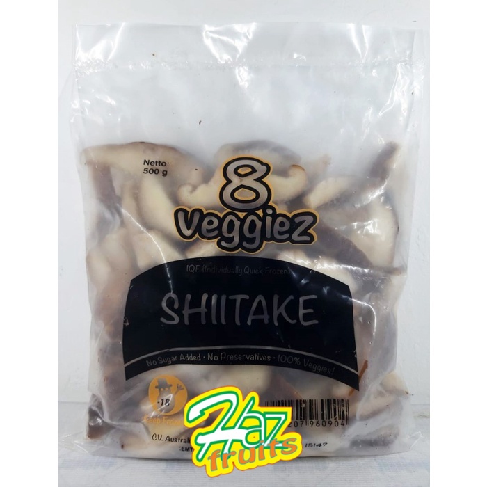 

8 Veggiez Shitake Mushroom Slice / Jamur Shitake Slice - 500 Gram