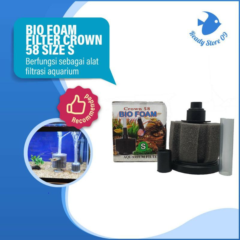 Bio Foam filter Crown 58 / Bio sponge filter aquarium