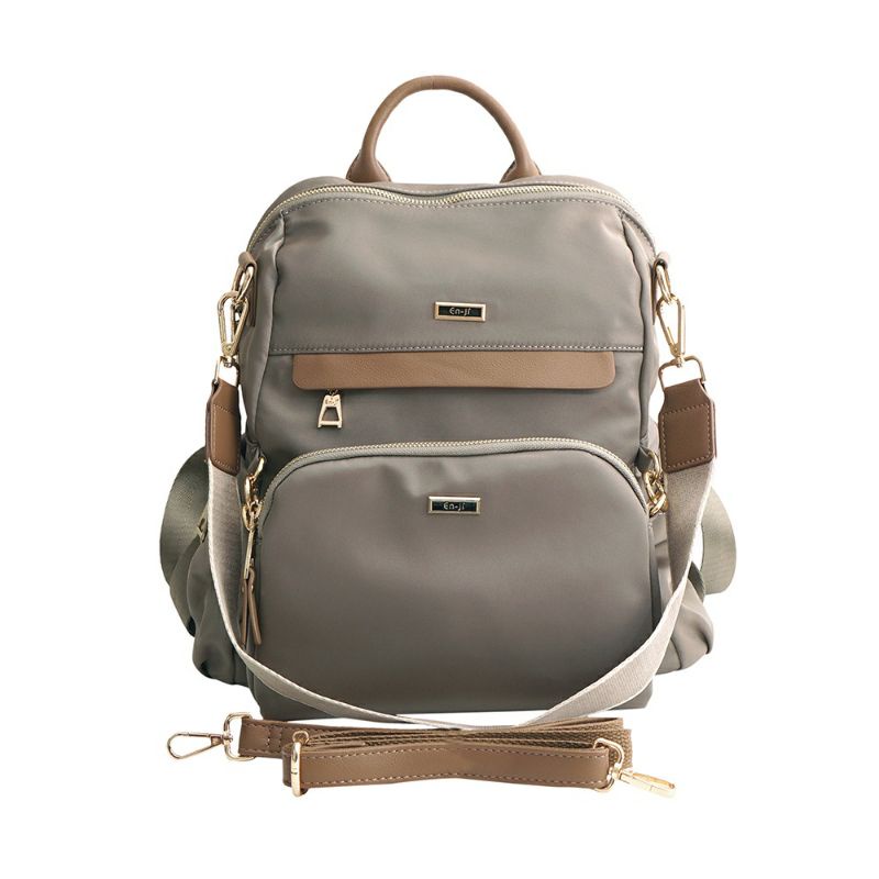 Enji by palomino Backpack ransel 14 inch lisa - khaki hitam