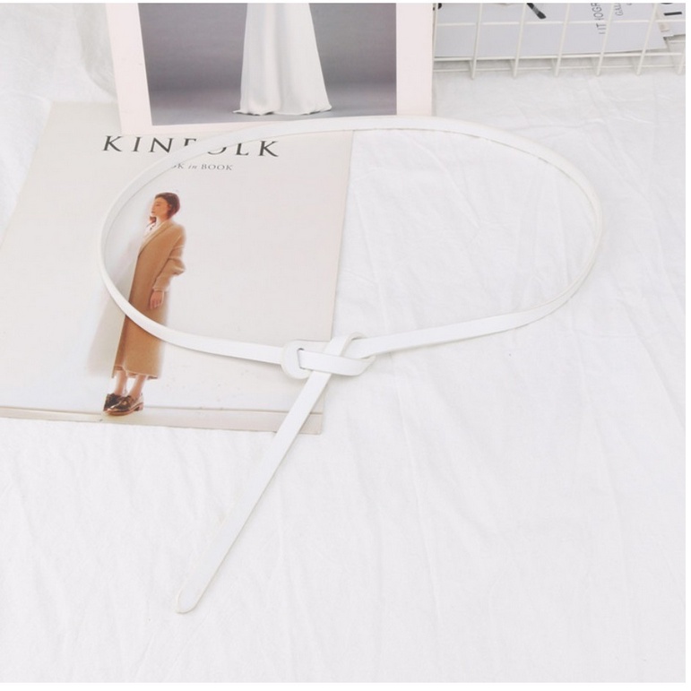 HOPYLOVY Belt Wanita Knotted Waist Ikat Pinggang Wanita Silang Simple Wide Lilit Leilani