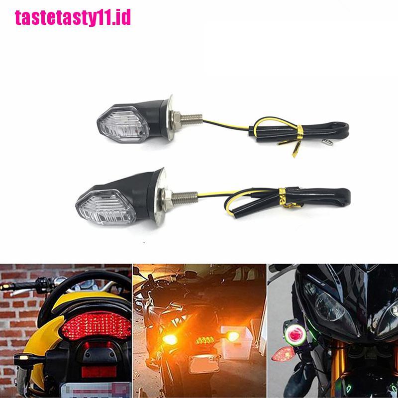 2 Pcs Lampu Sein 1 Led Universal Warna Amber Untuk Motor