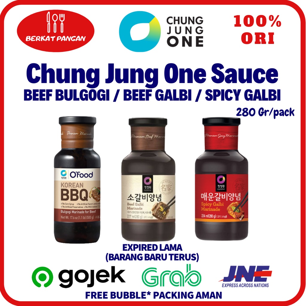 Chung Jung One - Beef Bulgogi Marinade / Beef Galbi Marinade / Spicy Galbi Marinade Sauce 280gr