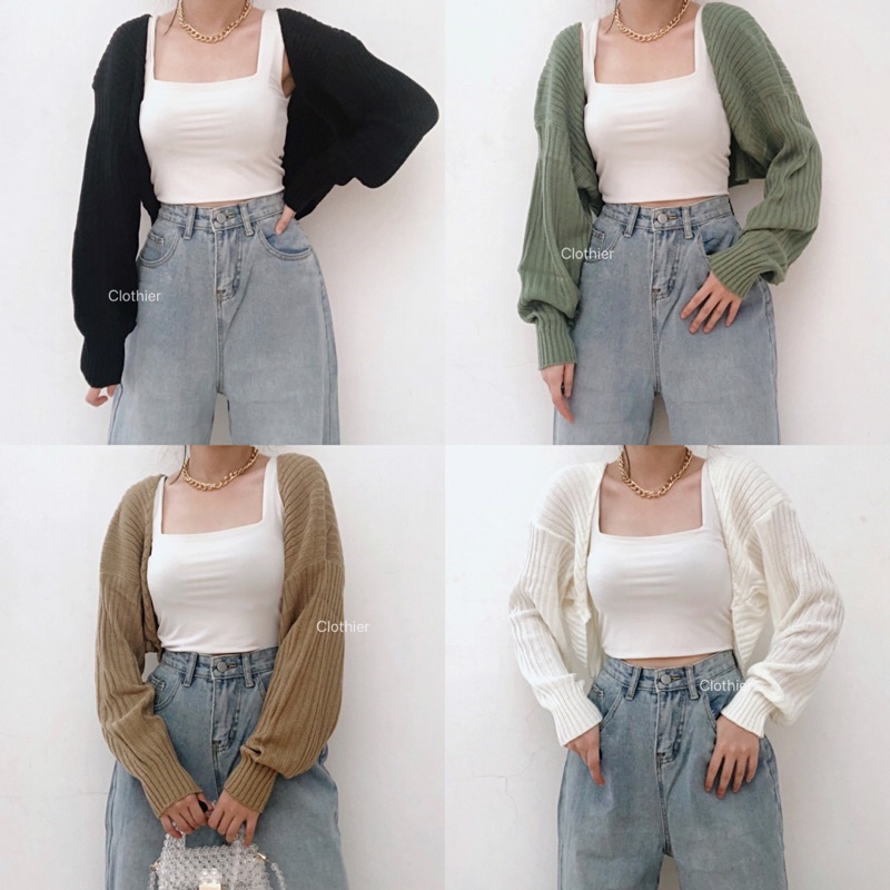 CLOTHIER - Bora Crop Cardigan / Knit Bolero