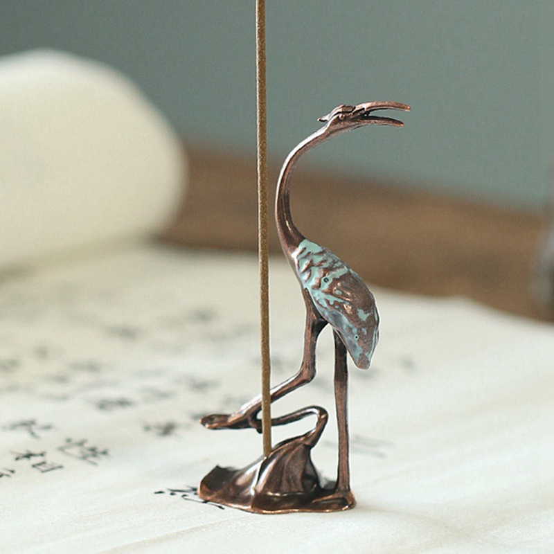 Retro Crane Incense Stick Incense Burners Stick Cone Censer Incense Stand Buddhist Home Office Decoration Crafts B